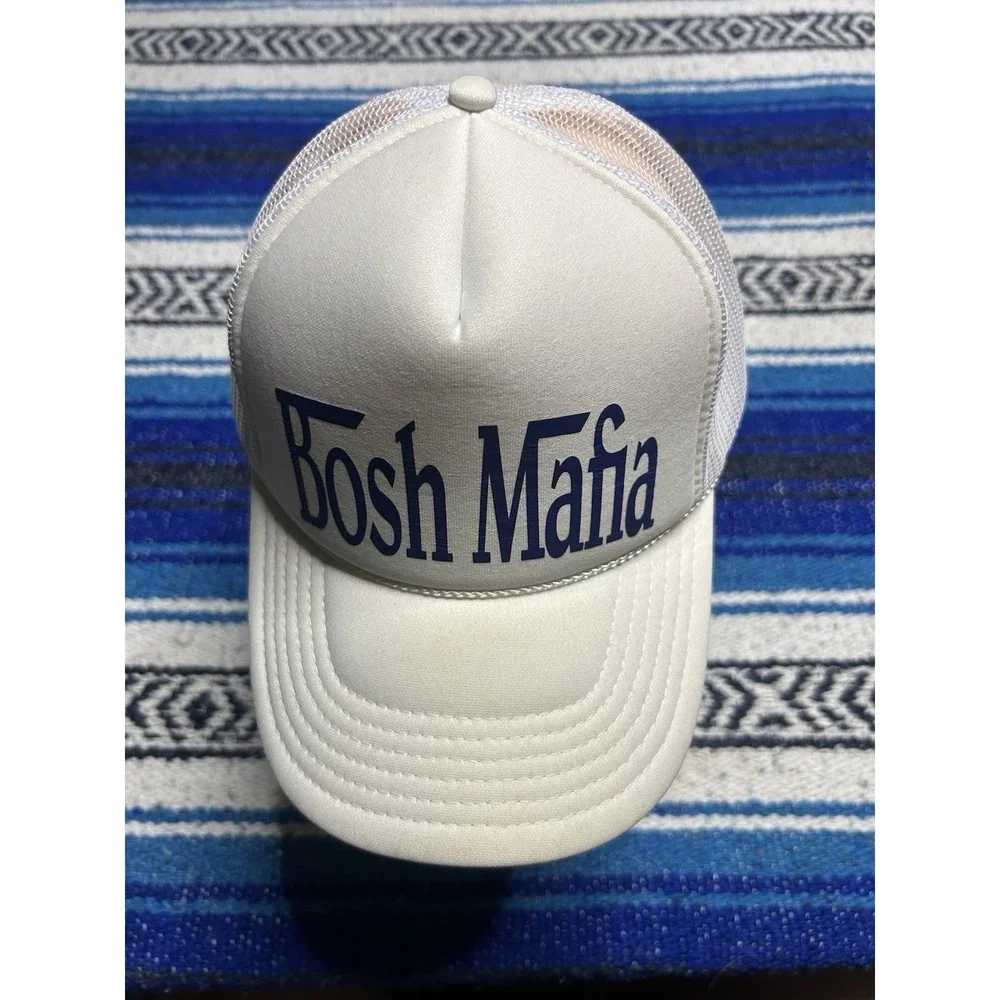 Vintage Bosh Mafia OTTO White Foam Trucker Hat Mesh Snapback Cap